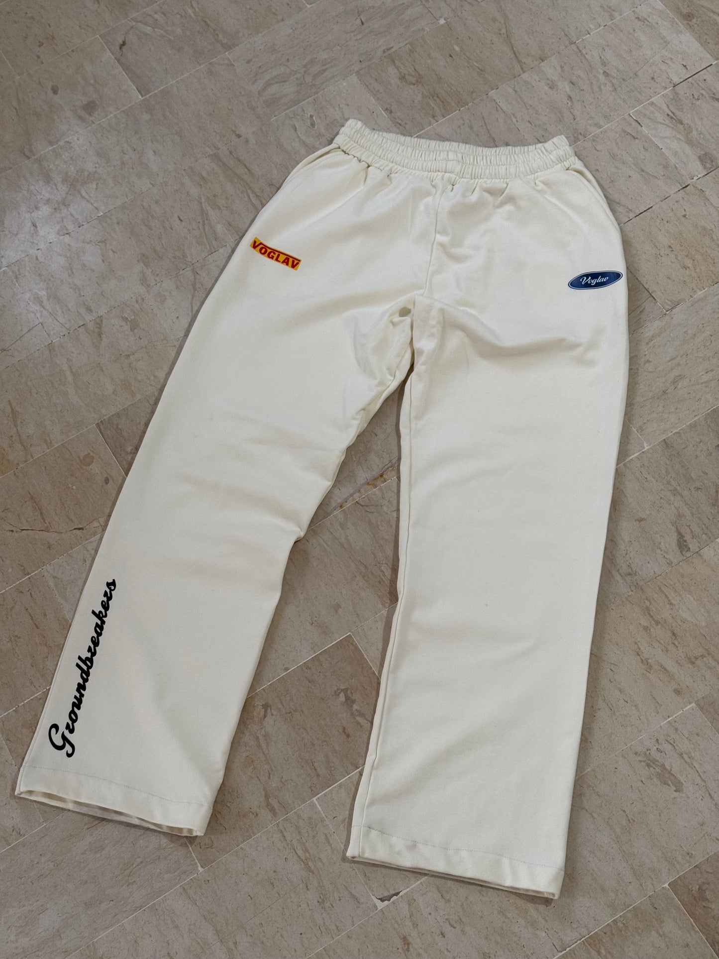 Baggy sweatpants by Voglav in Off-white