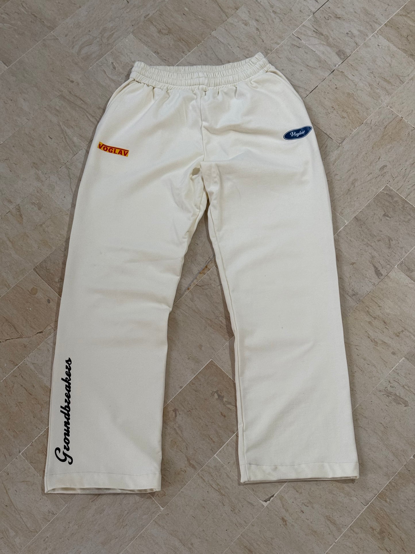 Baggy sweatpants by Voglav in Off-white