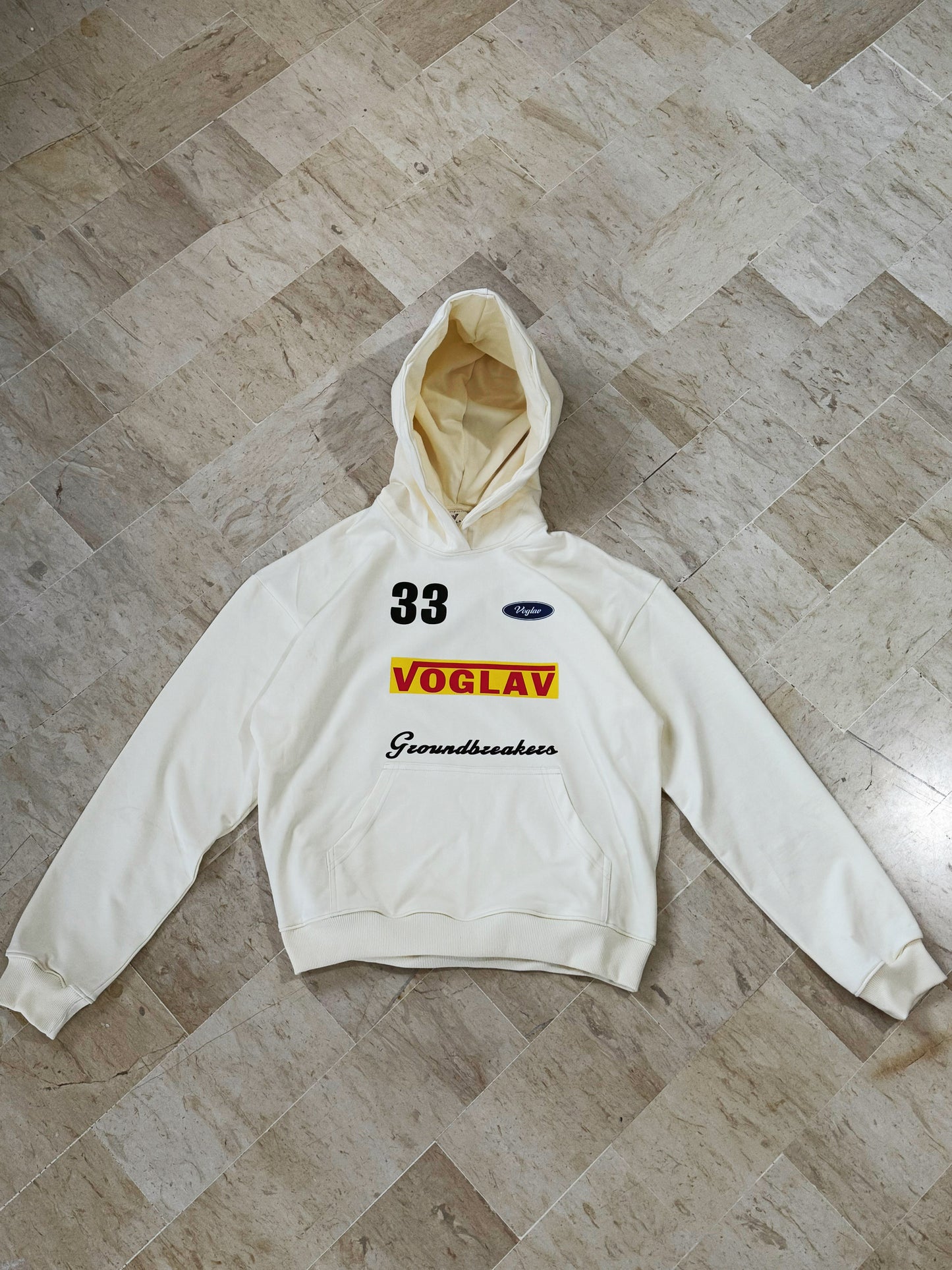 M-Power hoodie By Voglav in Off-White