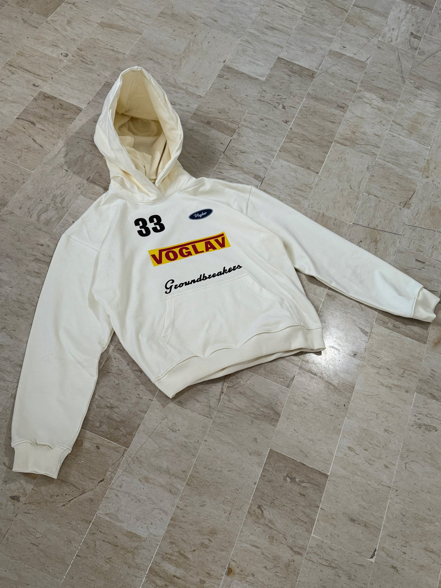 M-Power hoodie By Voglav in Off-White